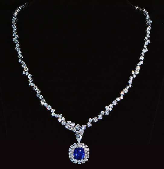 10.05 ct Royal Blue Sapphire and Diamond Ring